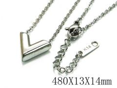 HY Wholesale 316L Stainless Steel Font Necklace-HY93N0079KA