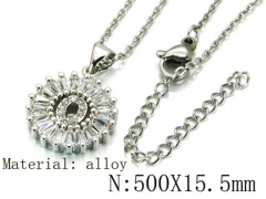 HY Wholesale 316L Stainless Steel Font Necklace-HY54N0442NW