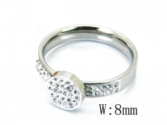 HY 316L Stainless Steel Small CZ Rings-HY80R0142LW