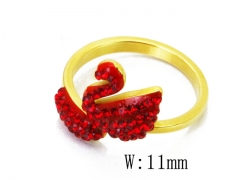 HY 316L Stainless Steel Small CZ Rings-HY80R0140MS