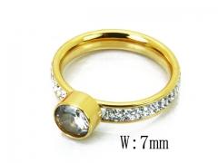 HY 316L Stainless Steel Small CZ Rings-HY80R0146MF
