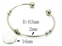 HY Wholesale 316L Stainless Steel Bangle-HY58B0206LE