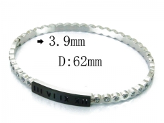 HY Wholesale Stainless Steel 316L Bangle(Crystal)-HY80B0972HWW