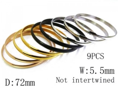 HY Stainless Steel 316L Bangle (Merger)-HY58B0123H50