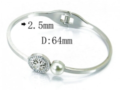 HY Wholesale Stainless Steel 316L Bangle(Crystal)-HY80B0961HHL