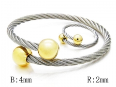 HY Stainless Steel 316L Bangle (Steel Wire)-HY38S0100H70