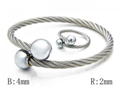 HY Stainless Steel 316L Bangle (Steel Wire)-HY38S0099H50