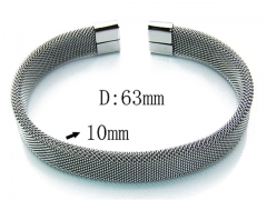 HY Stainless Steel 316L Bangle (Steel Wire)-HY81B0101HAA