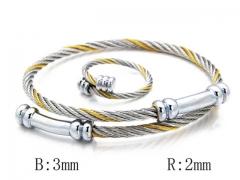 HY Stainless Steel 316L Bangle (Steel Wire)-HY38S0097H70