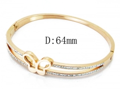 HY Wholesale Stainless Steel 316L Bangle(Crystal)-HY80B0968HMS