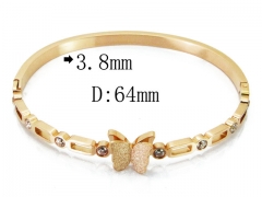 HY Wholesale Stainless Steel 316L Bangle(Crystal)-HY80B0966HKL