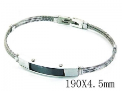HY Stainless Steel 316L Bangle (Steel Wire)-HY64B1117IIA