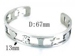 HY Stainless Steel 316L Bangle (Bear Style)-HY90B0199HKQ