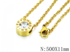 HY Stainless Steel 316L CZ Necklaces-HY81N0011NA