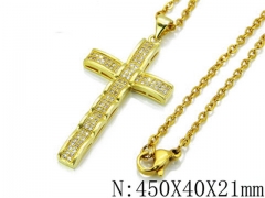 HY Wholesale Stainless Steel 316L Necklaces (Religion Style)-HY35N0059HIL