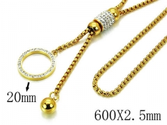 HY Stainless Steel 316L CZ Necklaces-HY21N0009HKD