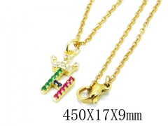 HY Wholesale 316L Stainless Steel Font Necklace-HY35N0317PZ