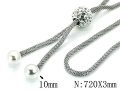 HY Stainless Steel 316L CZ Necklaces-HY21N0006ML