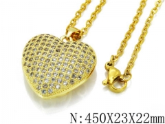 HY Wholesale 316L Stainless Steel Lover Necklace-HY35N0065HOZ
