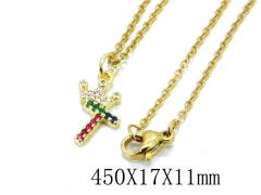 HY Wholesale 316L Stainless Steel Font Necklace-HY35N0329PT