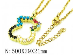 HY Stainless Steel 316L Necklaces (Bear Style)-HY90N0038HLW