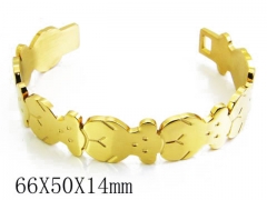 HY Stainless Steel 316L Bangle (Bear Style)-HY64B0048I00