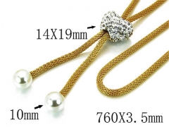 HY Stainless Steel 316L CZ Necklaces-HY21N0007HHX