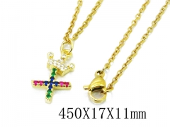 HY Wholesale 316L Stainless Steel Font Necklace-HY35N0332PX