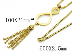 HY Wholesale 316L Stainless Steel Necklace-HY02N0202HIQ