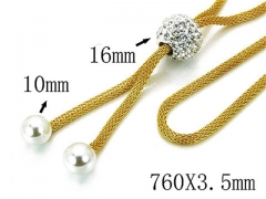 HY Stainless Steel 316L CZ Necklaces-HY21N0008HHQ