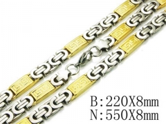 HY Stainless Steel 316L Necklaces Bracelets (Two Tone)-HY08S0271JIR