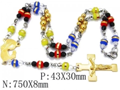 HY Wholesale Stainless Steel 316L Necklaces (Religion Style)-HY55N0117I00