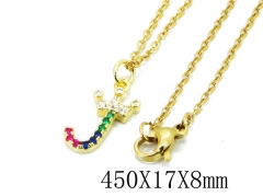 HY Wholesale 316L Stainless Steel Font Necklace-HY35N0319PQ
