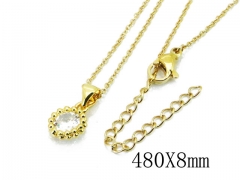HY Stainless Steel 316L CZ Necklaces-HY54NE0420MLR
