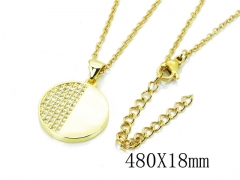 HY Stainless Steel 316L CZ Necklaces-HY54NE0396ML