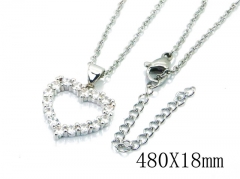 HY Wholesale 316L Stainless Steel Lover Necklace-HY54NE0401NR