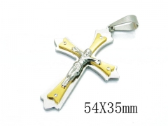 HY 316L Stainless Steel Cross Pendants-HY08P0820ML