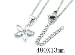 HY Stainless Steel 316L CZ Necklaces-HY54NE0407MLA