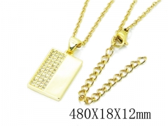 HY Stainless Steel 316L CZ Necklaces-HY54NE0397MLE