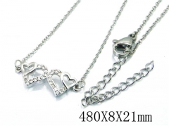 HY Wholesale 316L Stainless Steel Lover Necklace-HY54NE0413NR