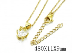 HY Stainless Steel 316L CZ Necklaces-HY54NE0416MLS