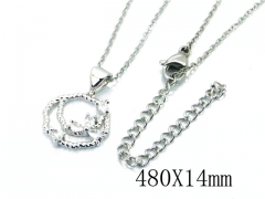HY Stainless Steel 316L CZ Necklaces-HY54NE0411ME