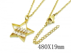 HY Stainless Steel 316L CZ Necklaces-HY54NE0404NLW