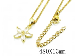 HY Stainless Steel 316L CZ Necklaces-HY54NE0408NW