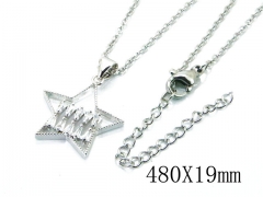 HY Stainless Steel 316L CZ Necklaces-HY54NE0403NR