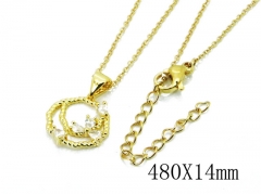 HY Stainless Steel 316L CZ Necklaces-HY54NE0412MLW