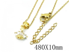 HY Stainless Steel 316L CZ Necklaces-HY54NE0418MLX