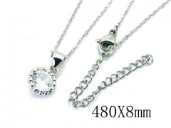 HY Stainless Steel 316L CZ Necklaces-HY54NE0419ME