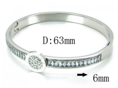 HY Wholesale Stainless Steel 316L Bangle(Crystal)-HY14B0671ITT