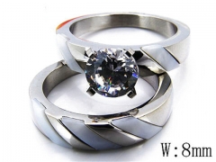HY Stainless Steel 316L Lover Rings-HY05R0715I60